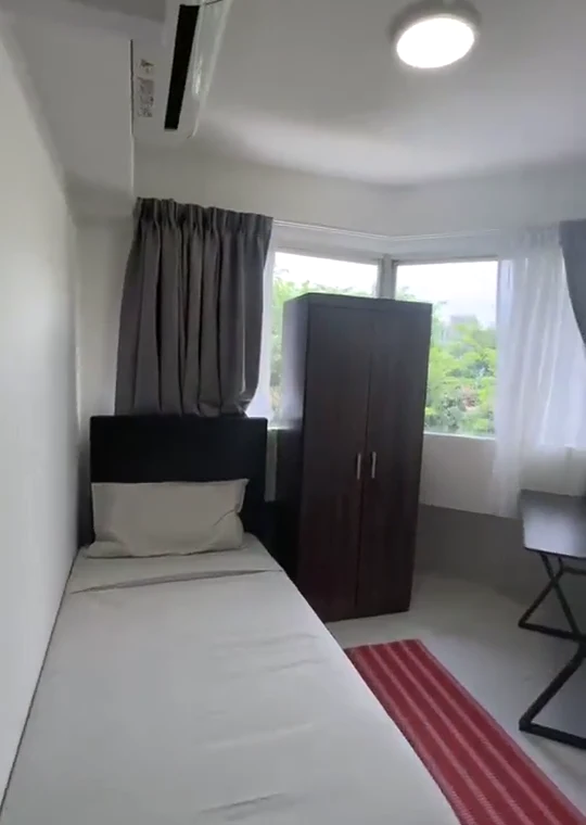 Prepared furnished room for an international student's arrival in Singapore